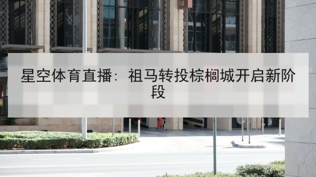 星空体育直播: 祖马转投棕榈城开启新阶段